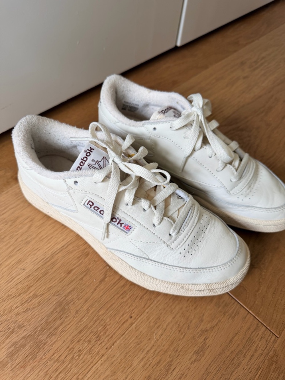 Reebok Club C Off-White Leather Sneakers